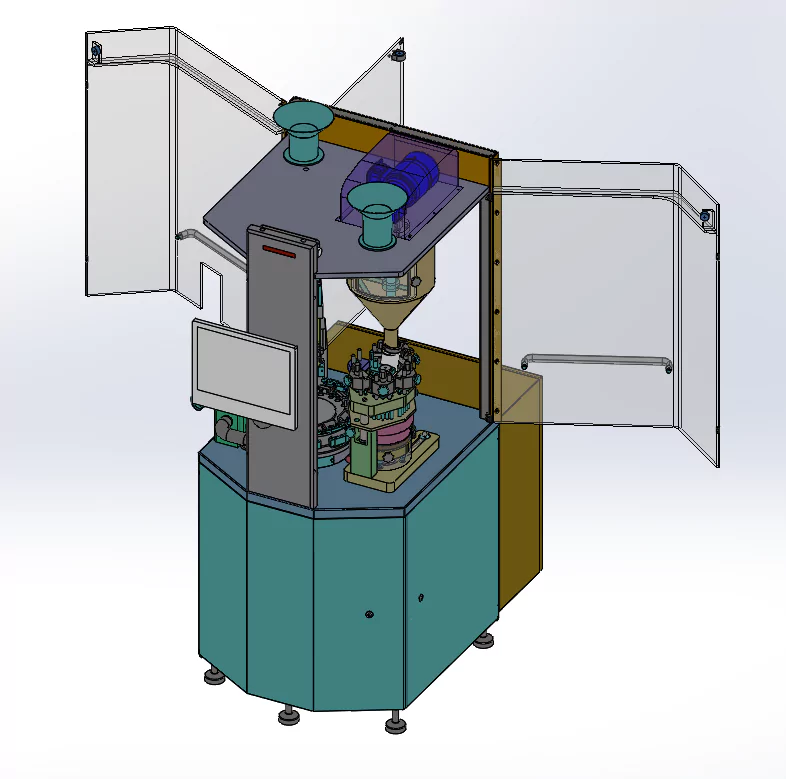 Three-door design of the capsule filling machine